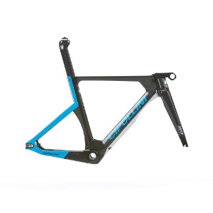 MCIPOLLINI NKTR Track/Fixie Frame Set (Carbon/Silver/Biscay-Bay)